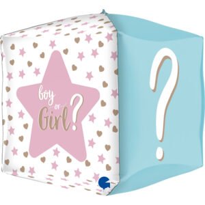 Ballon Alu 38cm Carré Gender Reveal – Grabo