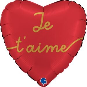Ballon Alu 45cm Cœur “Je T’aime » « Mon Amour” – Grabo
