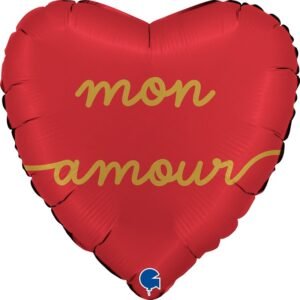 Ballon Alu 45cm Cœur “Je T’aime » « Mon Amour” – Grabo