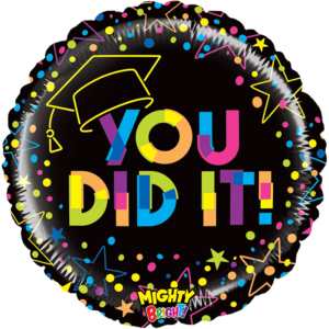 Ballon Alu 53cm « You Did It ! » Coloré – Grabo