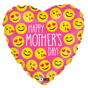 Ballon Alu 45cm « Happy Mother’s Day » Emoji  – Grabo