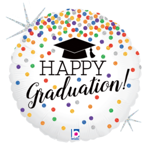 Ballon Alu 45cm « Happy Graduation ! » Confettis – Grabo