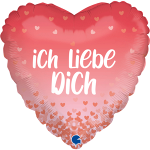 Ballon Alu 45cm « Ich Liebe Dich » – Grabo